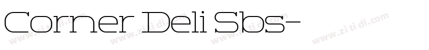 Corner Deli Sbs字体转换